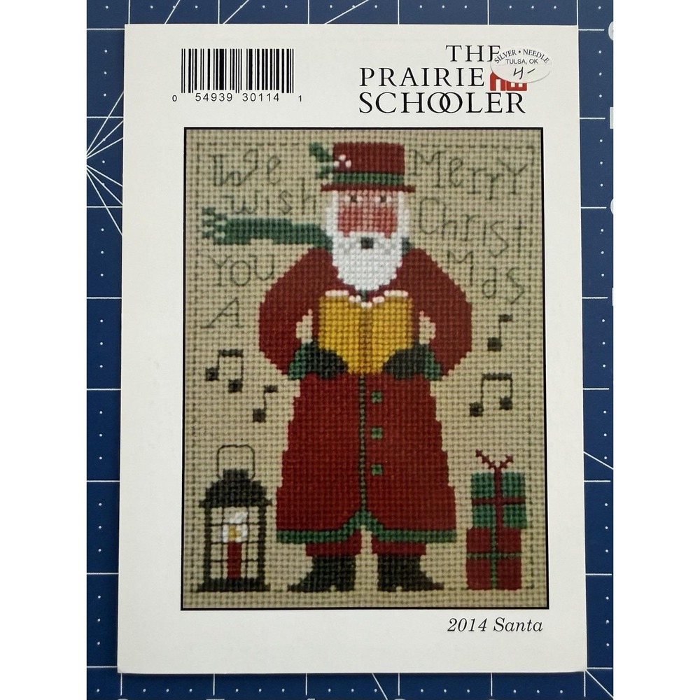 The Prairie Schooler Cross Stitch Pattern WISH YOU A MERRY CHRISTMAS 2014 Santa
